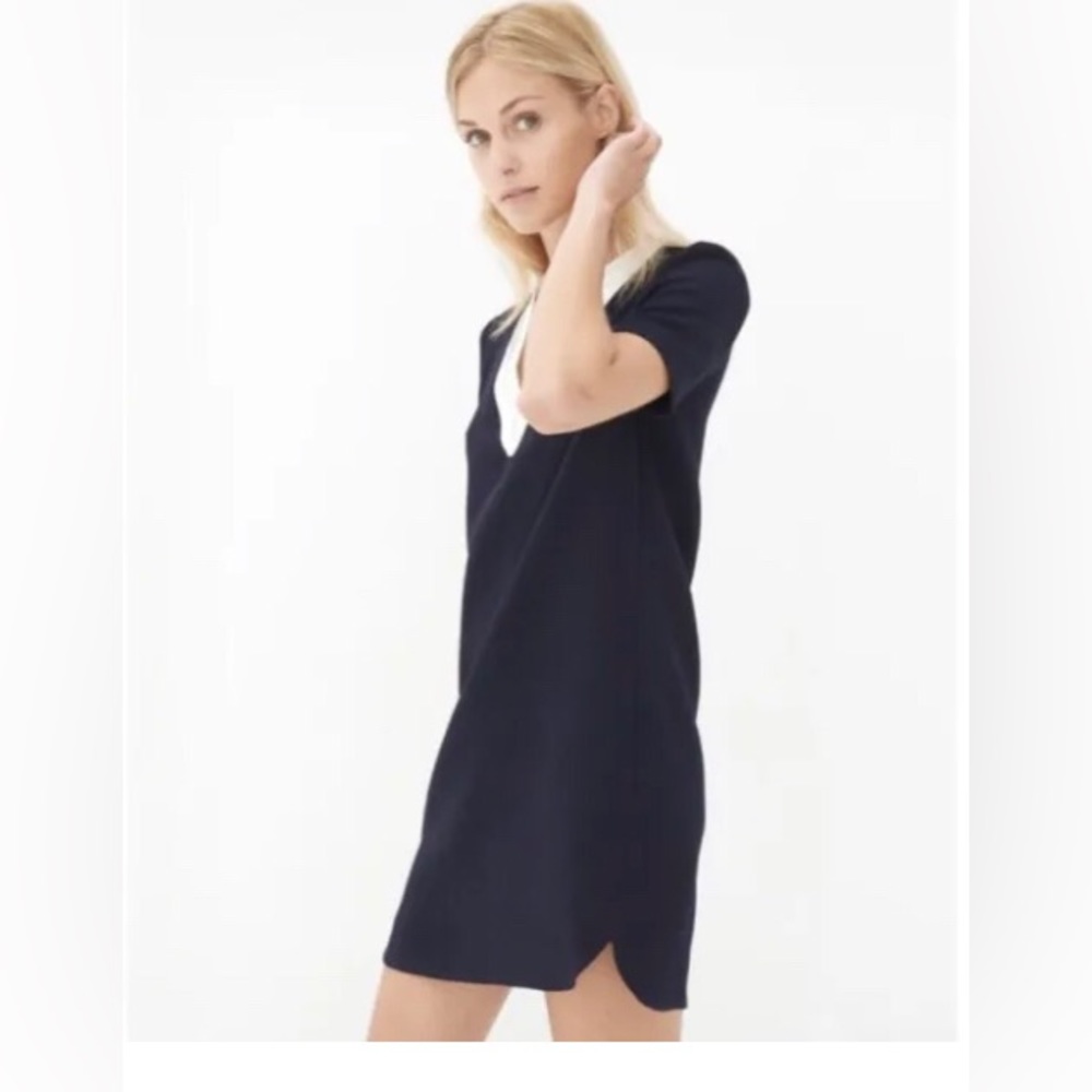 NWOT Sandro Paris Raquel Shift Dress - Blue - Size Large
